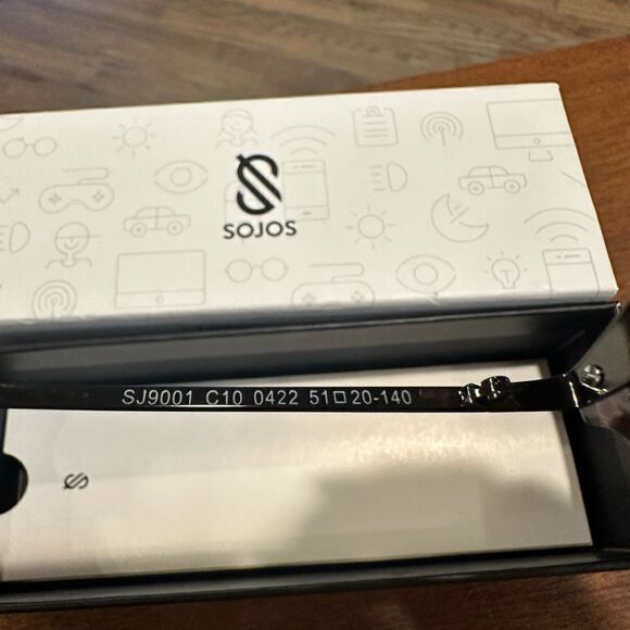 SOJOS SJ 9001 C1 0318 Tortoise Eyeglasses Frame 51-20-140mm B46mm / blue light - Picture 7 of 9